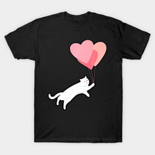 Funny Valentines Day Cats Kitten Valentine Cat Dad Cat Mom Premium T-Shirt